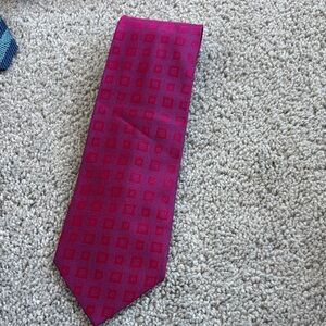 Charvet Red and Blue Patterned Tie